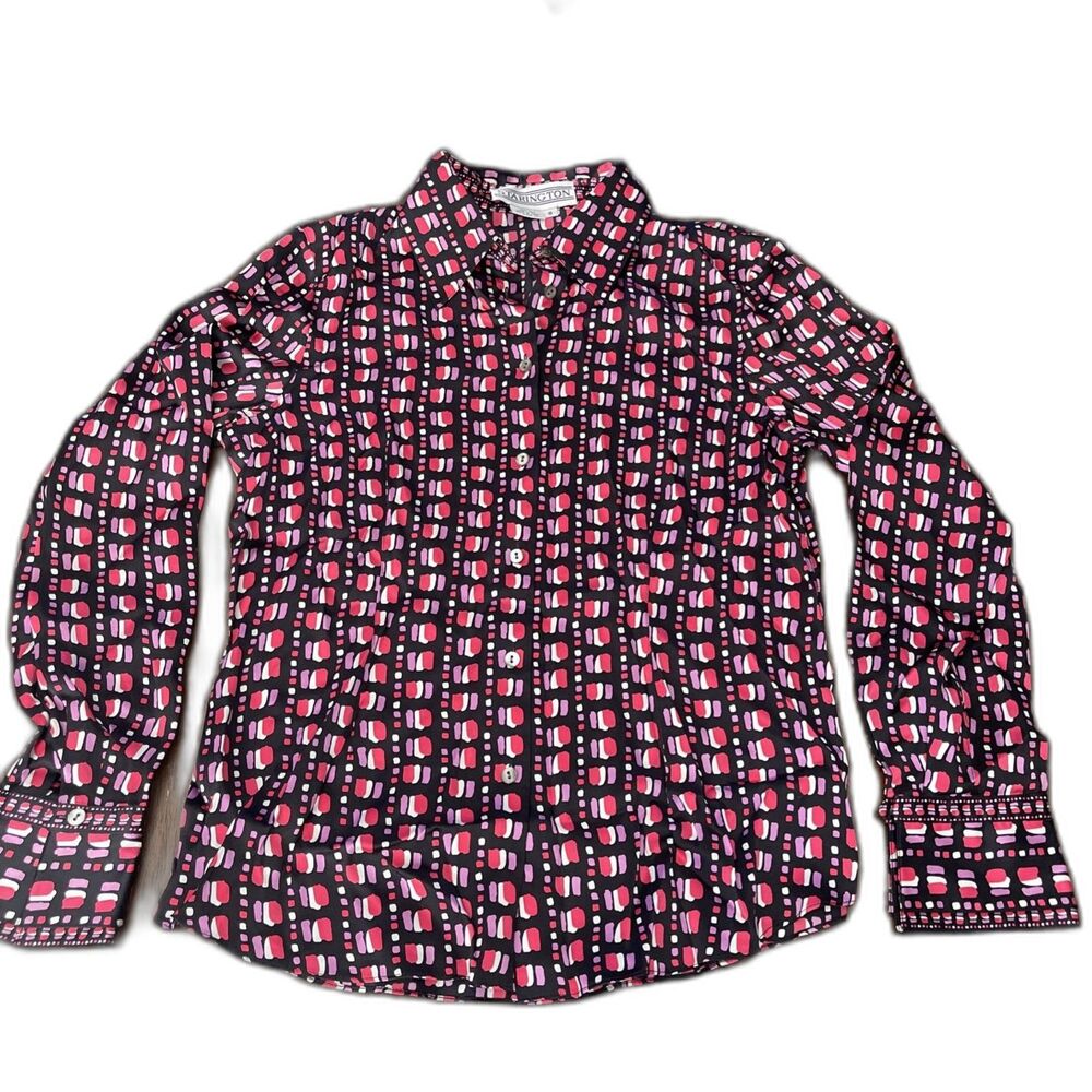 Vintage Starington Silk Button Up Blouse Size 8